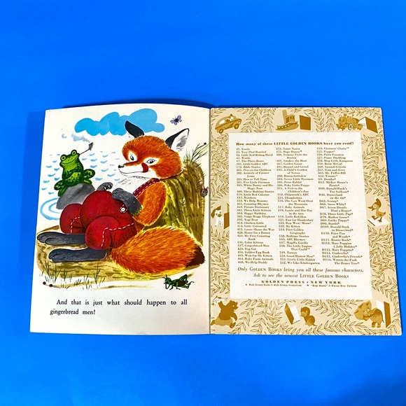 THE GINGERBREAD MAN VTG 1961 A LITTLE GOLDEN BOOK HARDCOVER CLASSIC STORY - Picture 15 of 15